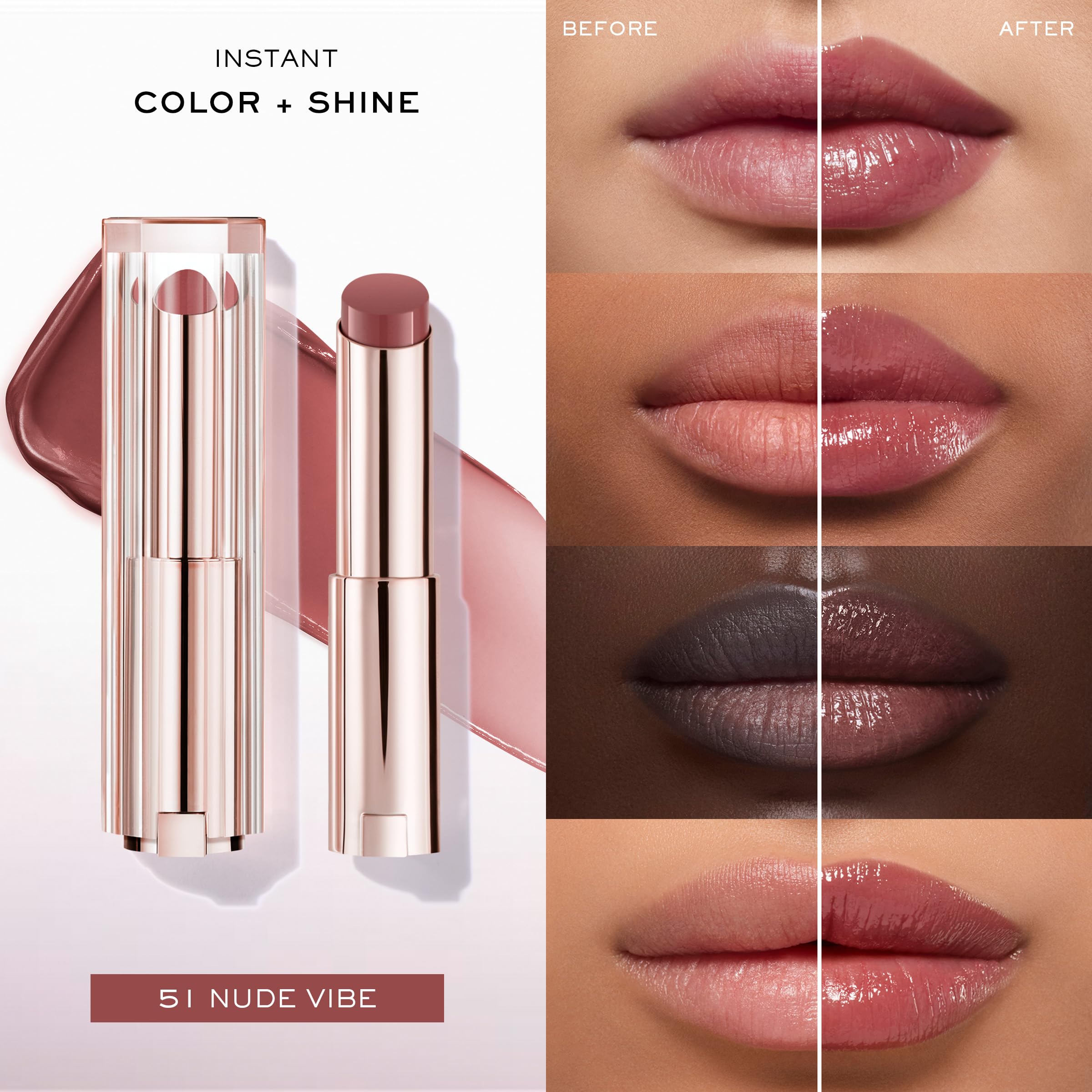 Emballage élégant de Lancôme Lip Idôle Squalane-12 Butterglow pour le sac.