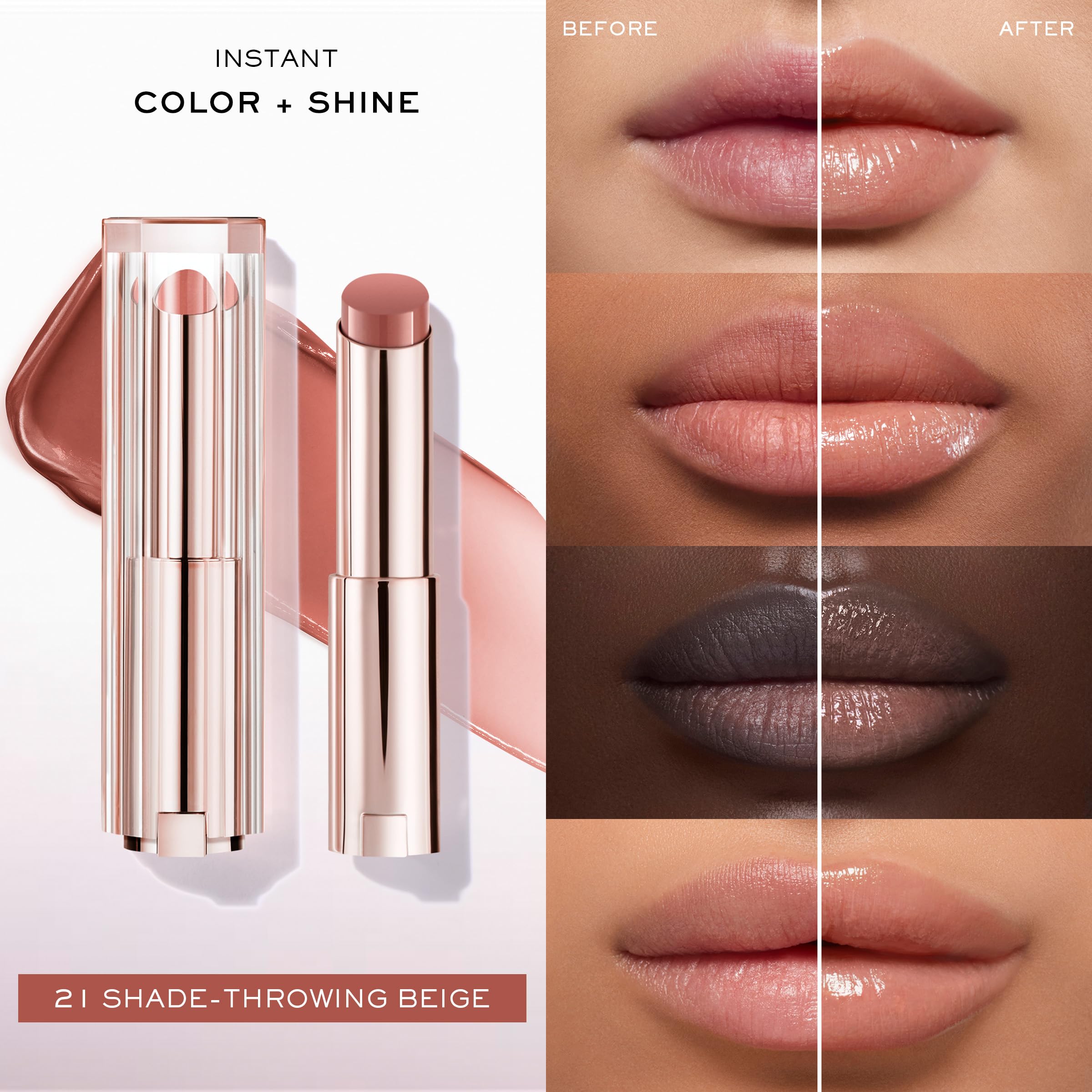 Lancôme Lip Idôle Squalane-12 Butterglow brillance instantanée et hydratation prolongée