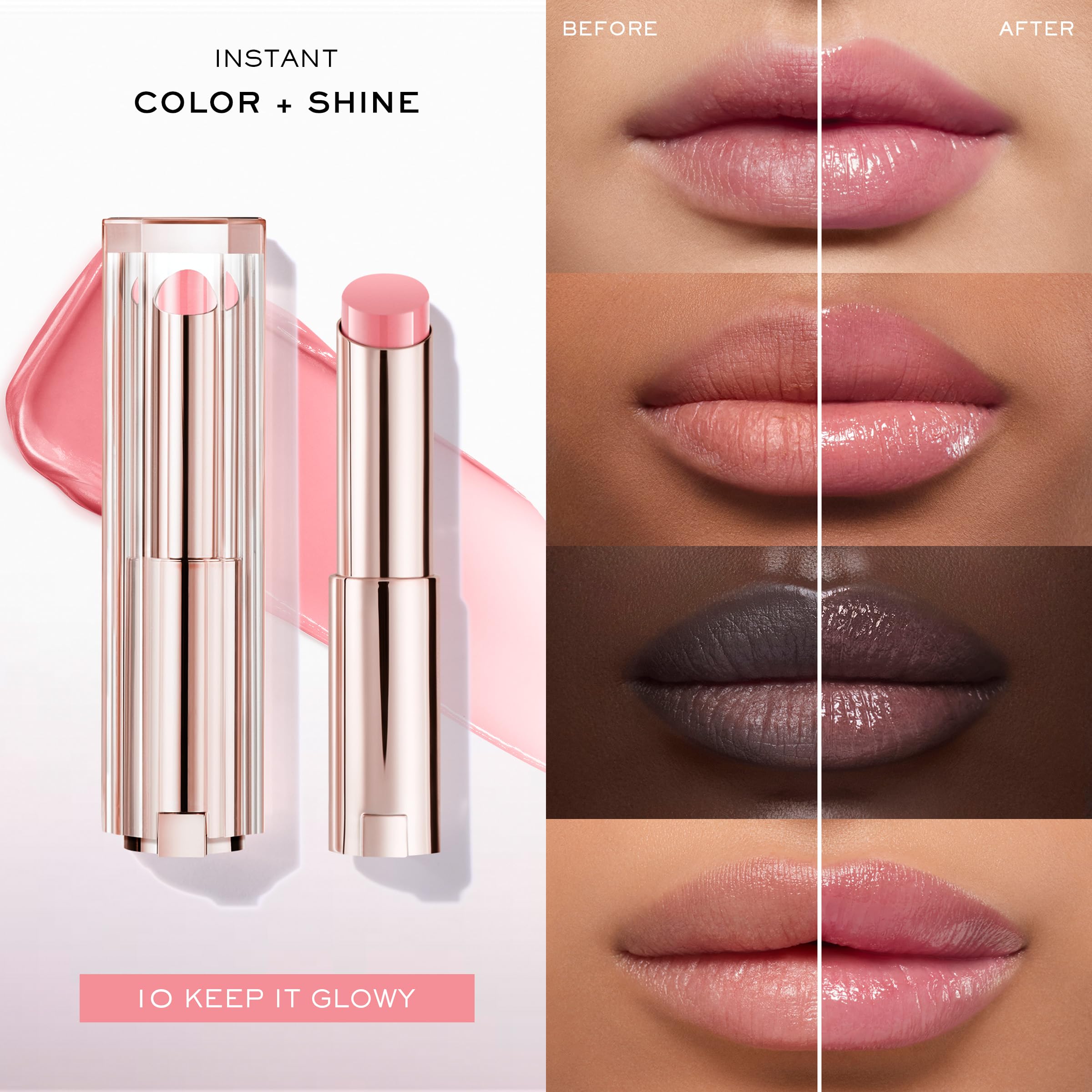 Lancôme Lip Idôle Squalane-12 Butterglow – brillance instantanée et couleur modulable.