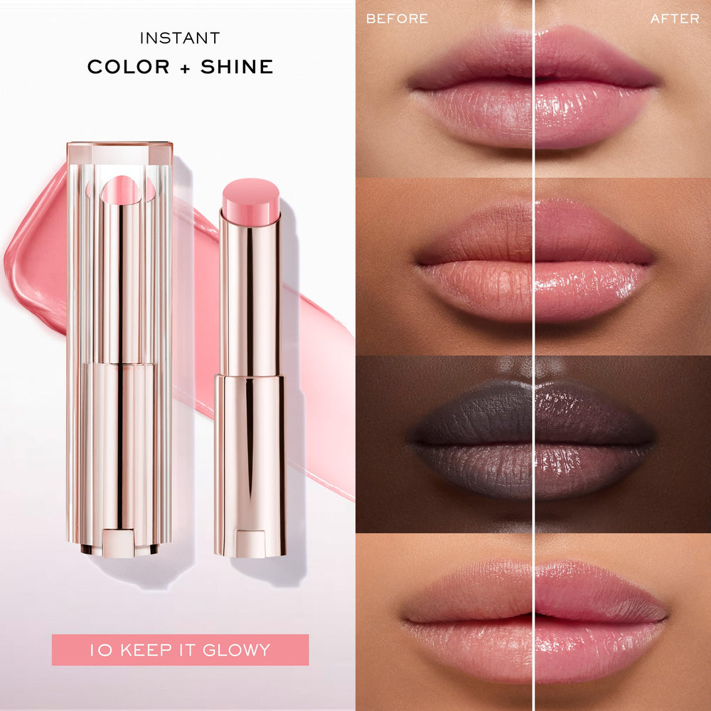 Lancôme Lip Idôle Squalane-12 Butterglow – brillance instantanée et couleur modulable.