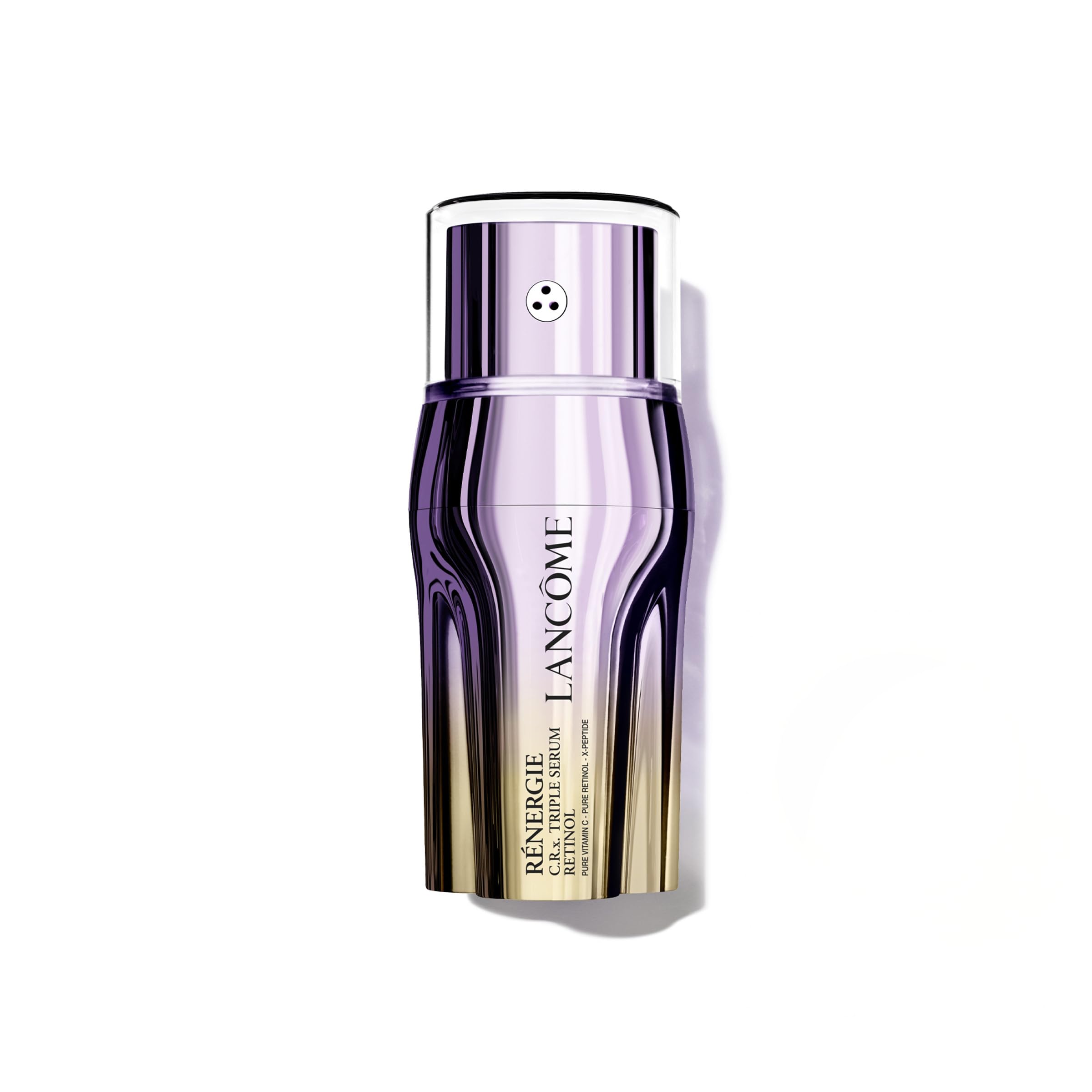 Lancôme Rénergie C.R.x sérum, bouteille élégante prête à renouveler l'éclat de la peau.