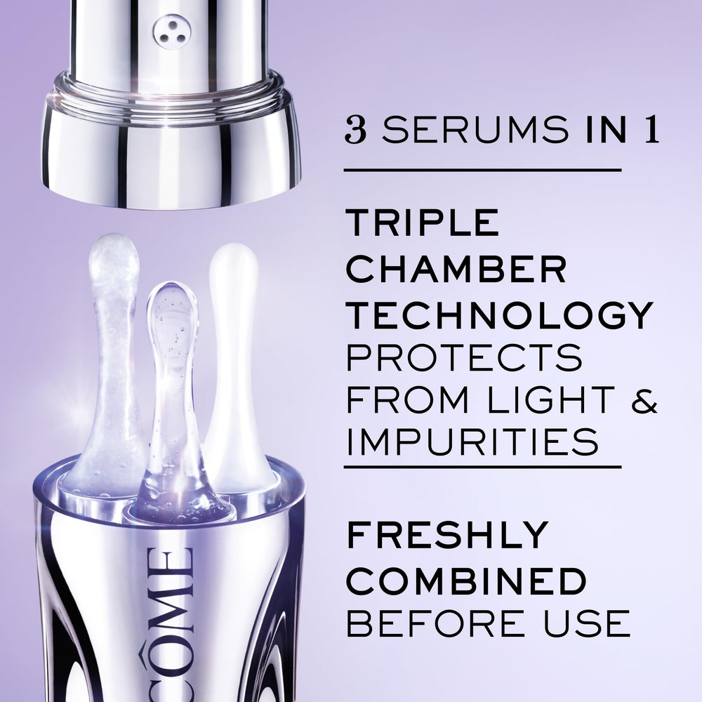 Lancôme Rénergie H.C.F. Triple Serum – ingrédients hyaluroniques pour hydrater durablement.