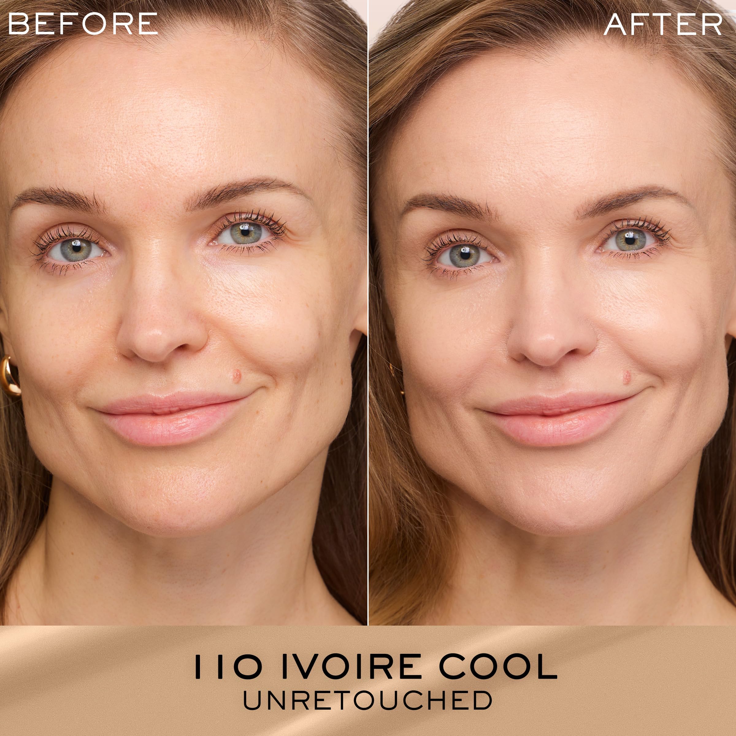Application du fond de teint sur peau hydratée avec Rénergie Lift
