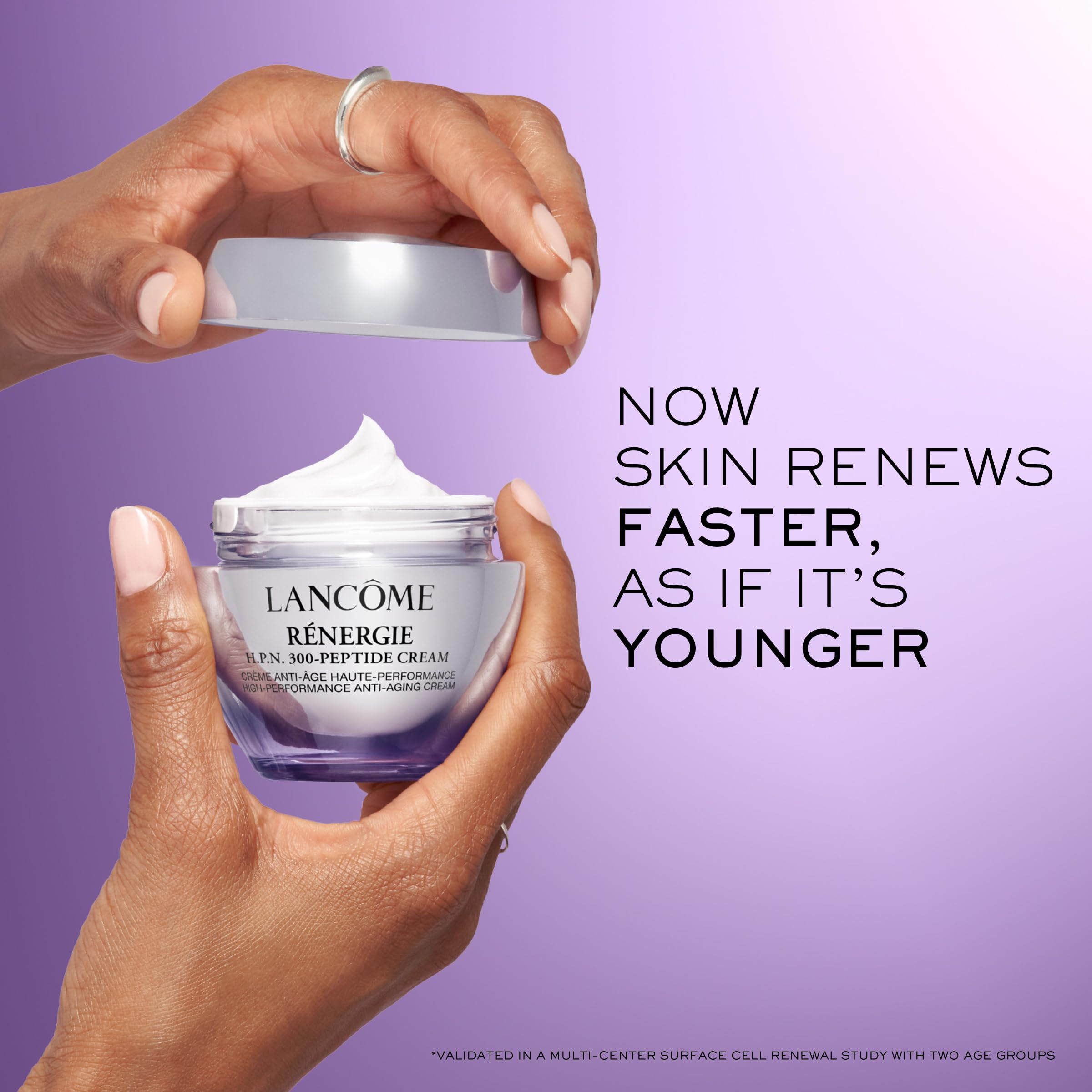 Lancôme Rénergie H.P.N 300-Peptide crème visage: routine quotidienne pour peau mieux hydratée.