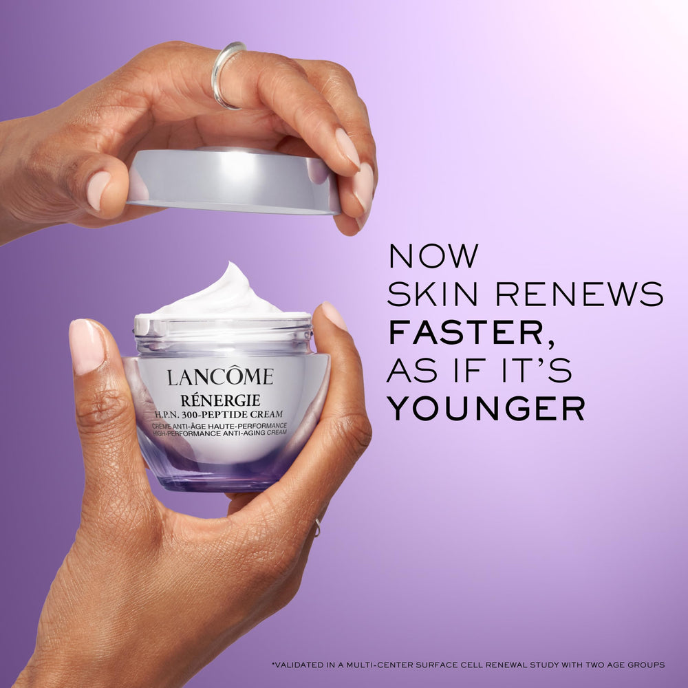 Lancôme Rénergie H.P.N 300-Peptide crème visage: routine quotidienne pour peau mieux hydratée.