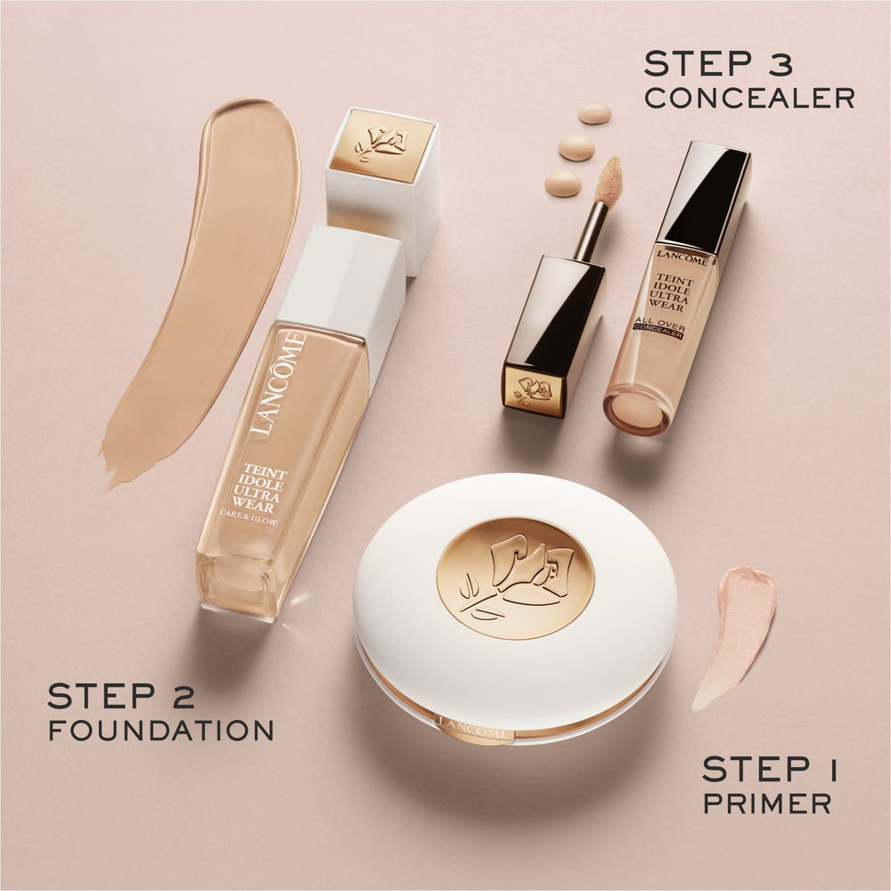 Teint lumineux et naturel après l’application du primer Lancôme
