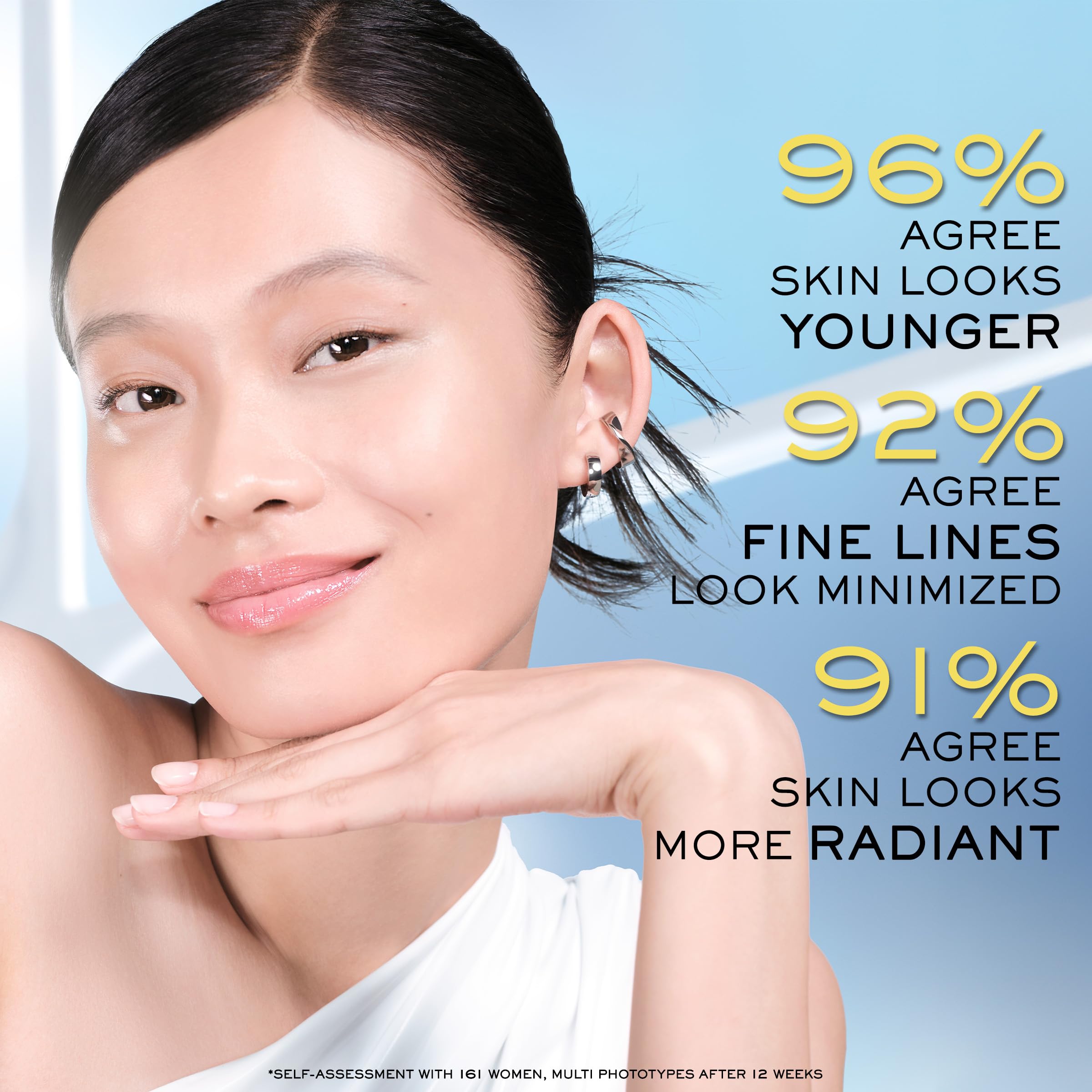 Application du Lancôme Supra Screen Invisible sur le visage.