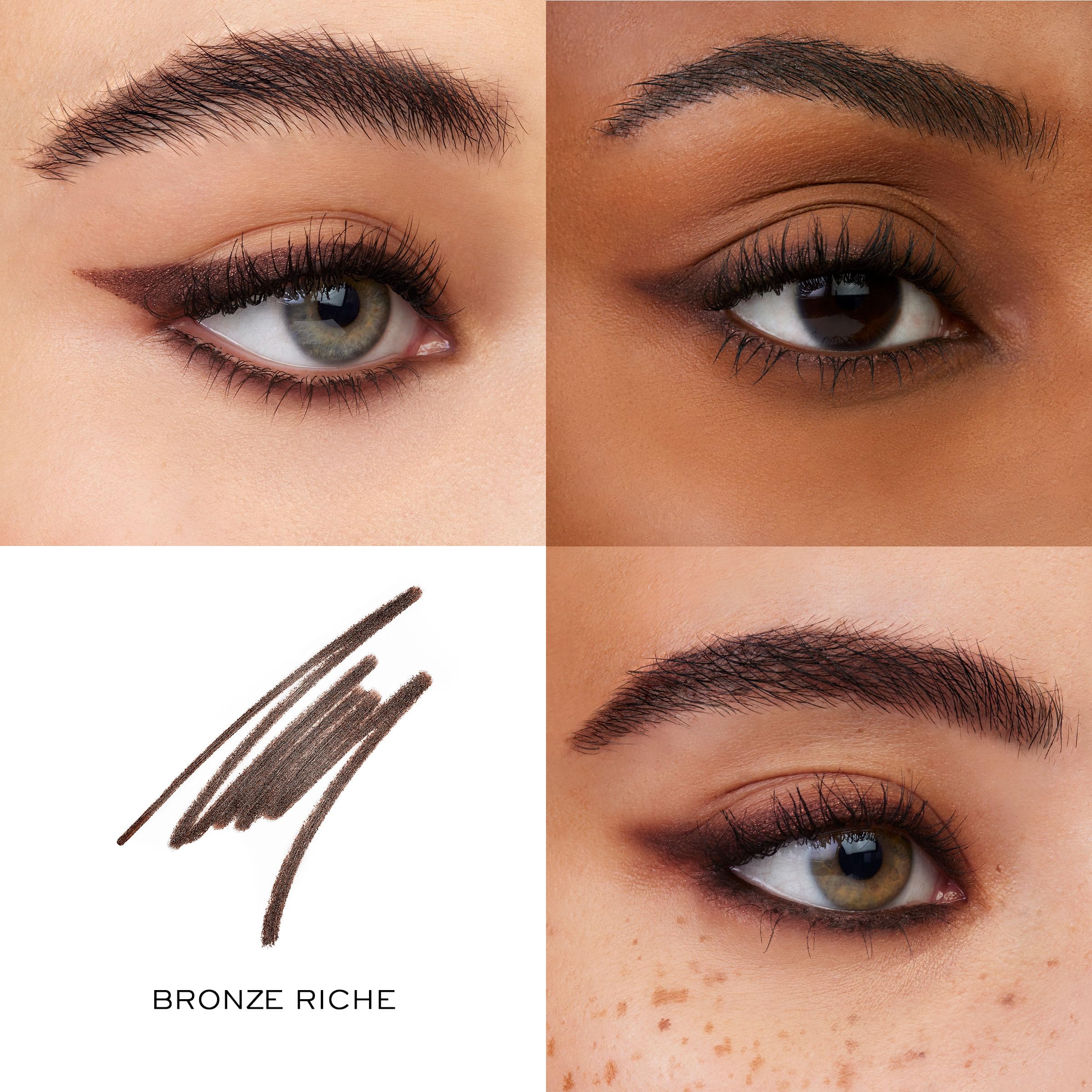 Application précise sur la ligne des cils avec le Stylo Yeux Bronze Rich.