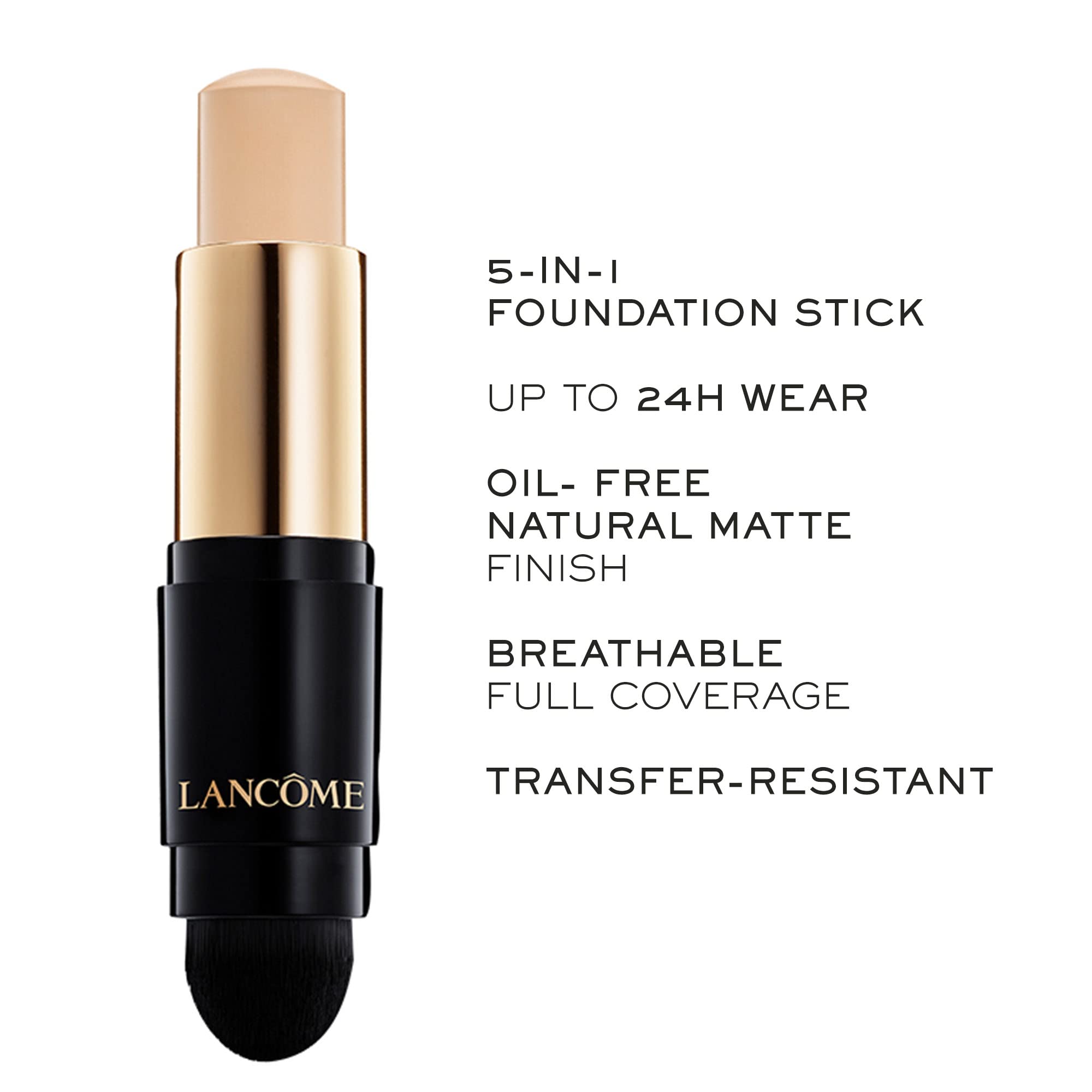 Texture crème-poudre du Teint Idôle Stick pour une finition naturelle et matte.