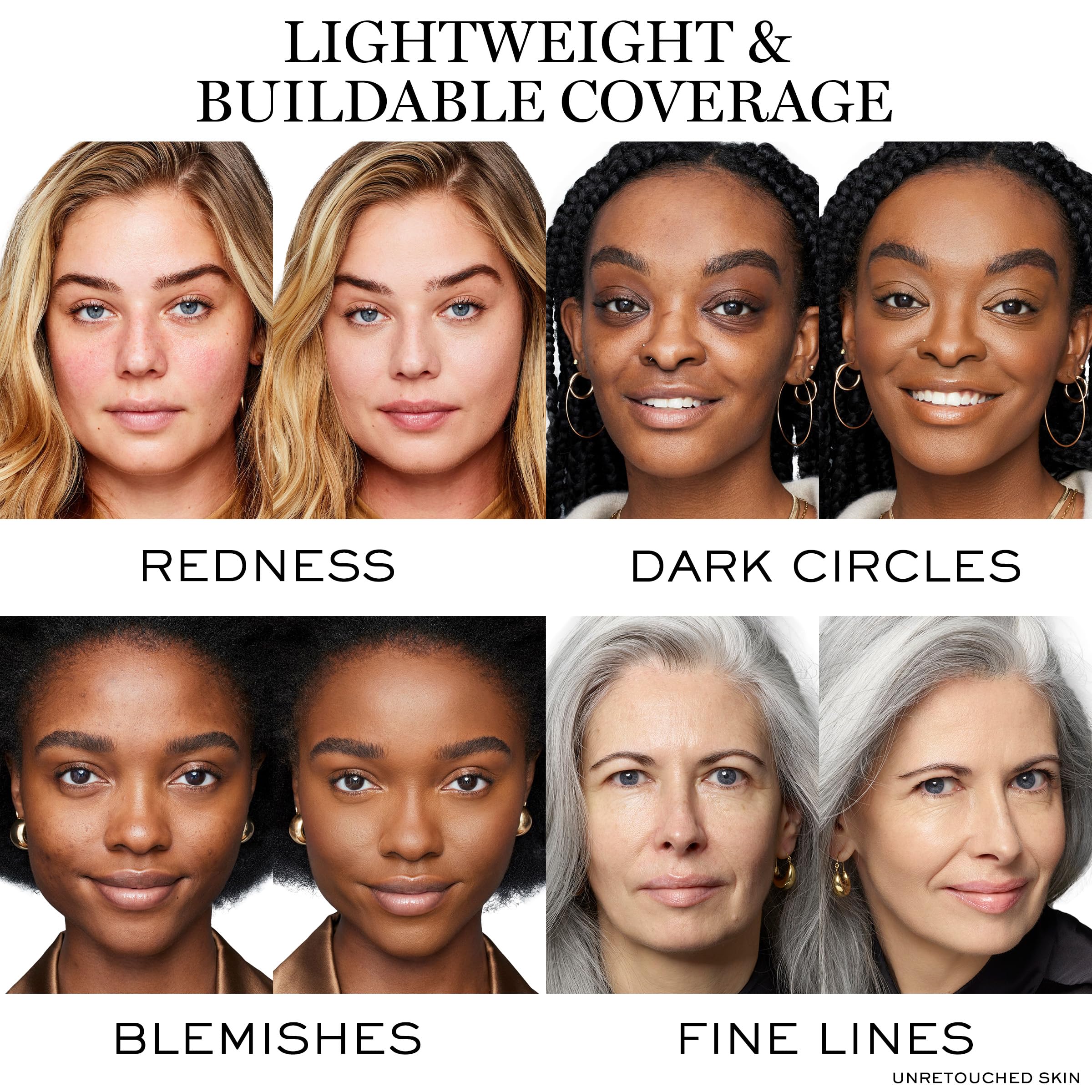 Lancôme Teint Idole Ultra Wear — peau sensible testée dermatologiquement et non comédogène.