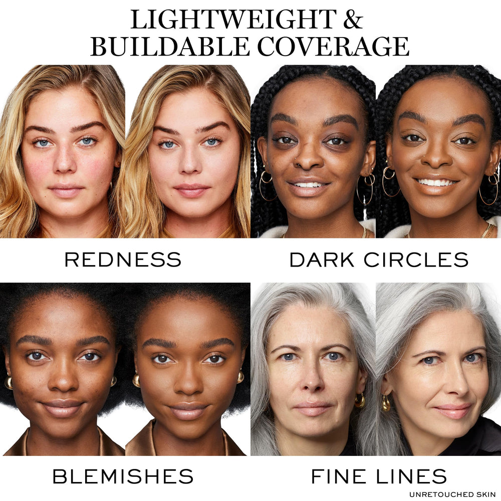 Lancôme Teint Idole Ultra Wear — peau sensible testée dermatologiquement et non comédogène.