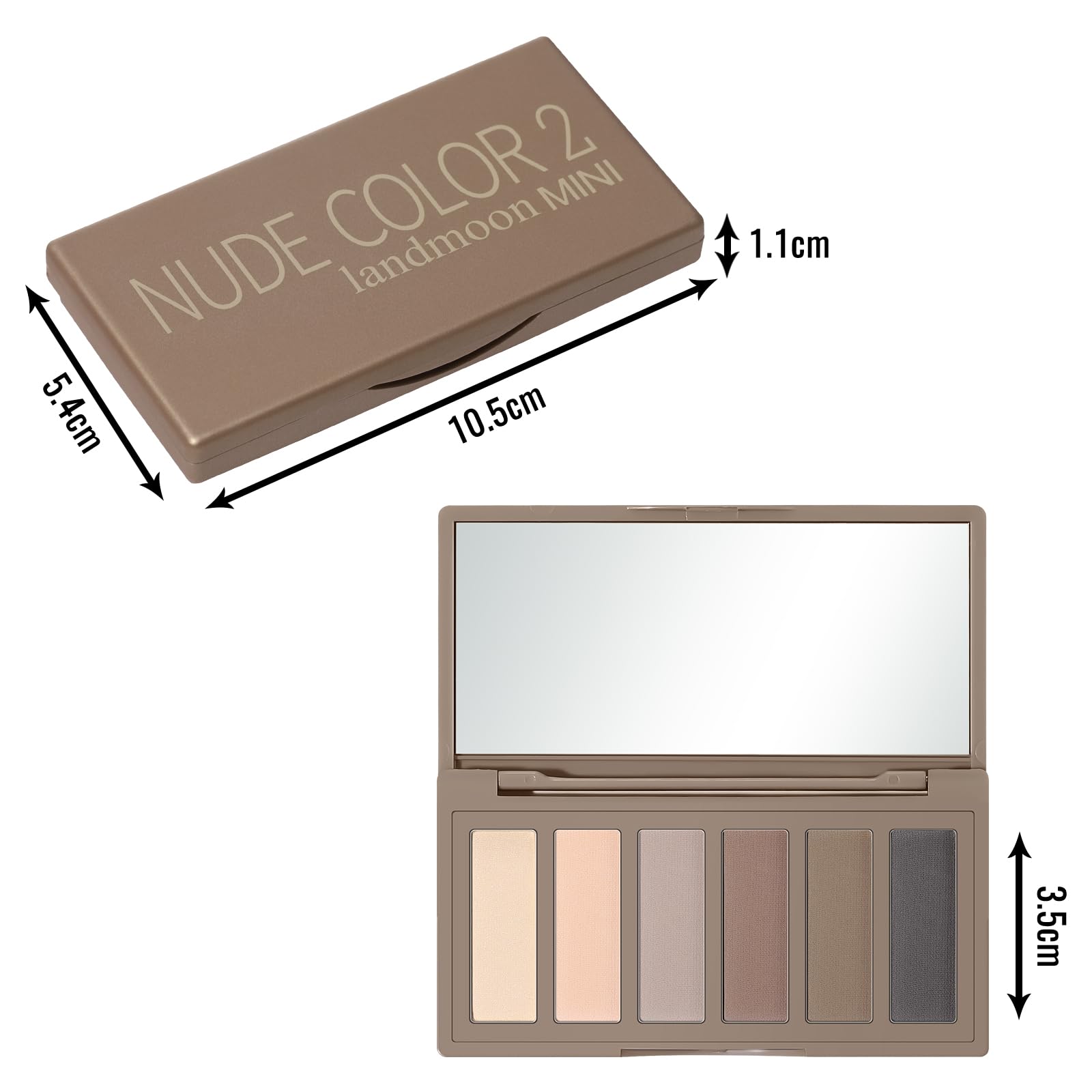 LANDMOON Nude Mini Palette pour retouches rapides en déplacement