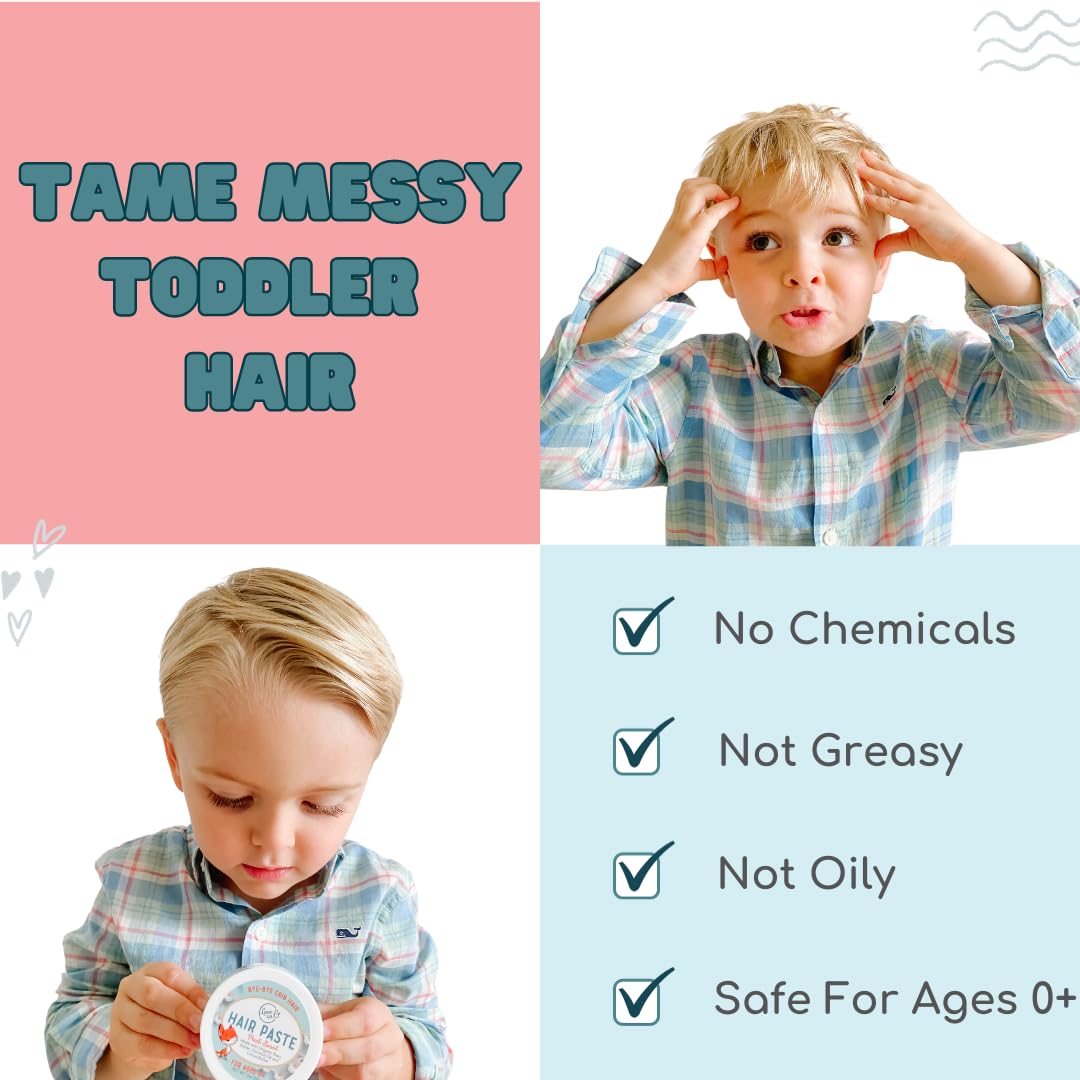 Lane & Co. Hair Paste toddler curls closeup, light hold for soft definition.