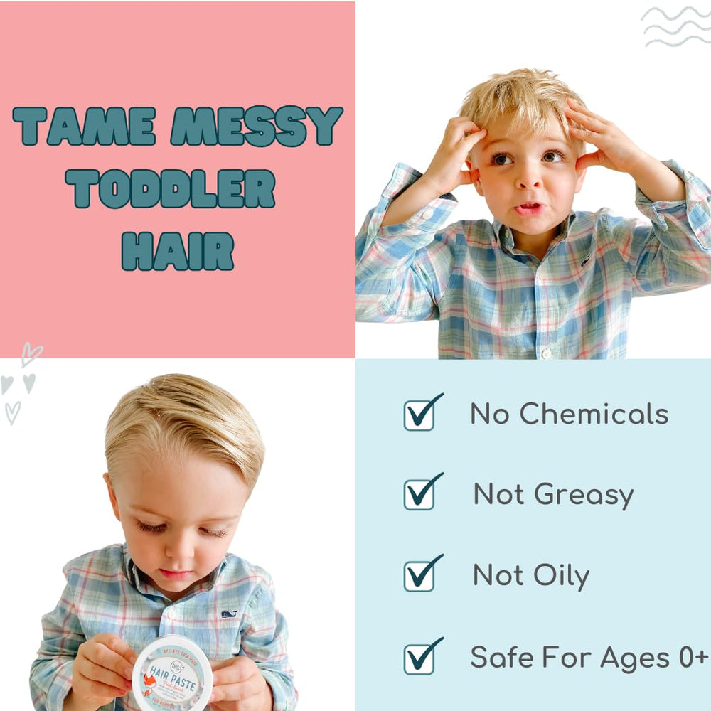 Lane & Co. Hair Paste toddler curls closeup, light hold for soft definition.