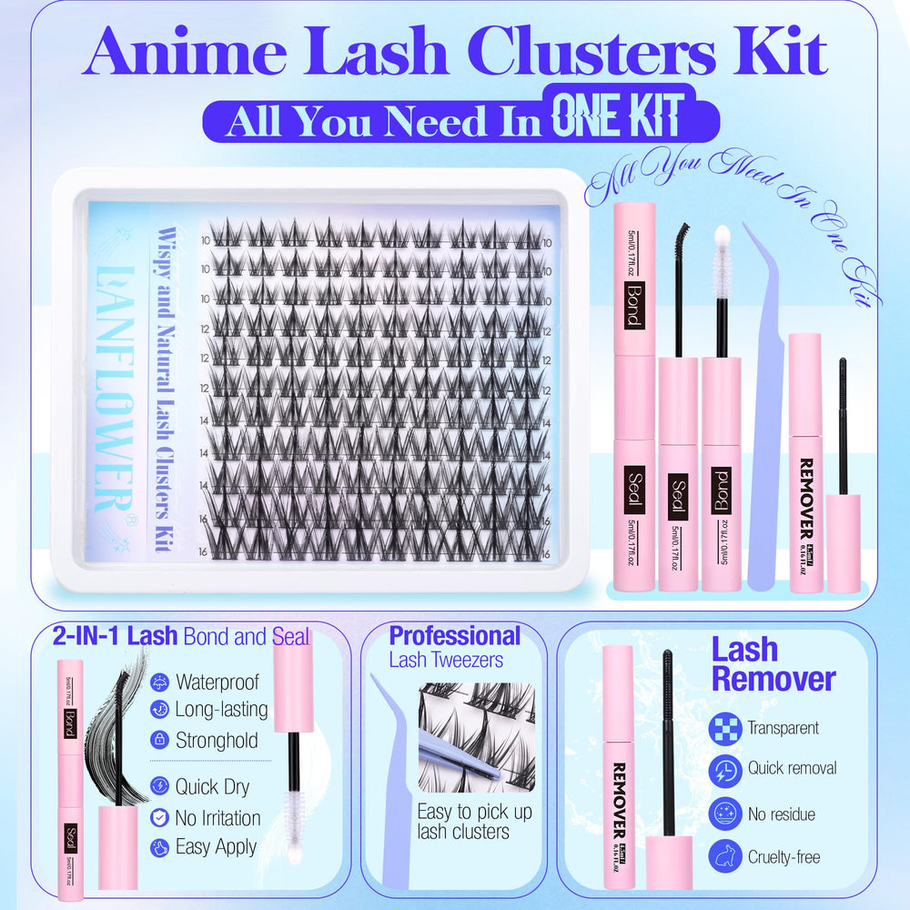 LANFLOWER Démaquillant cils: nettoyage doux après usage.