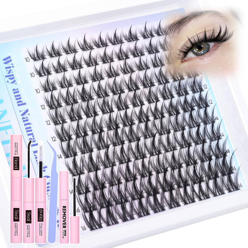 LANFLOWER Manga Lash Clusters Kit ensemble: look manga durable et polyvalent.
