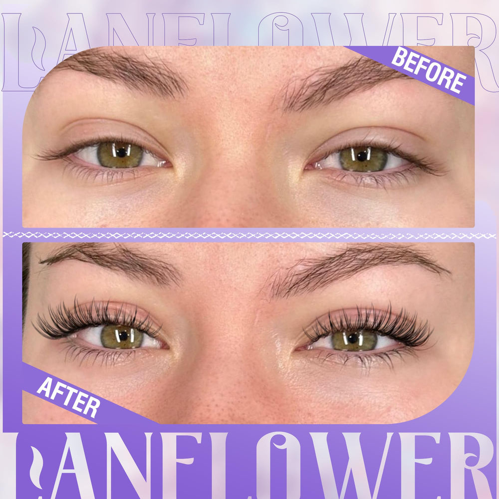 LANFLOWER pinces précision cils, application nette et contrôlée.