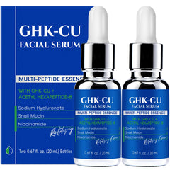 Sérum LANGCCI GHK-Cu pour le visage, flacon chic prêt à l’emploi et nourrissant.