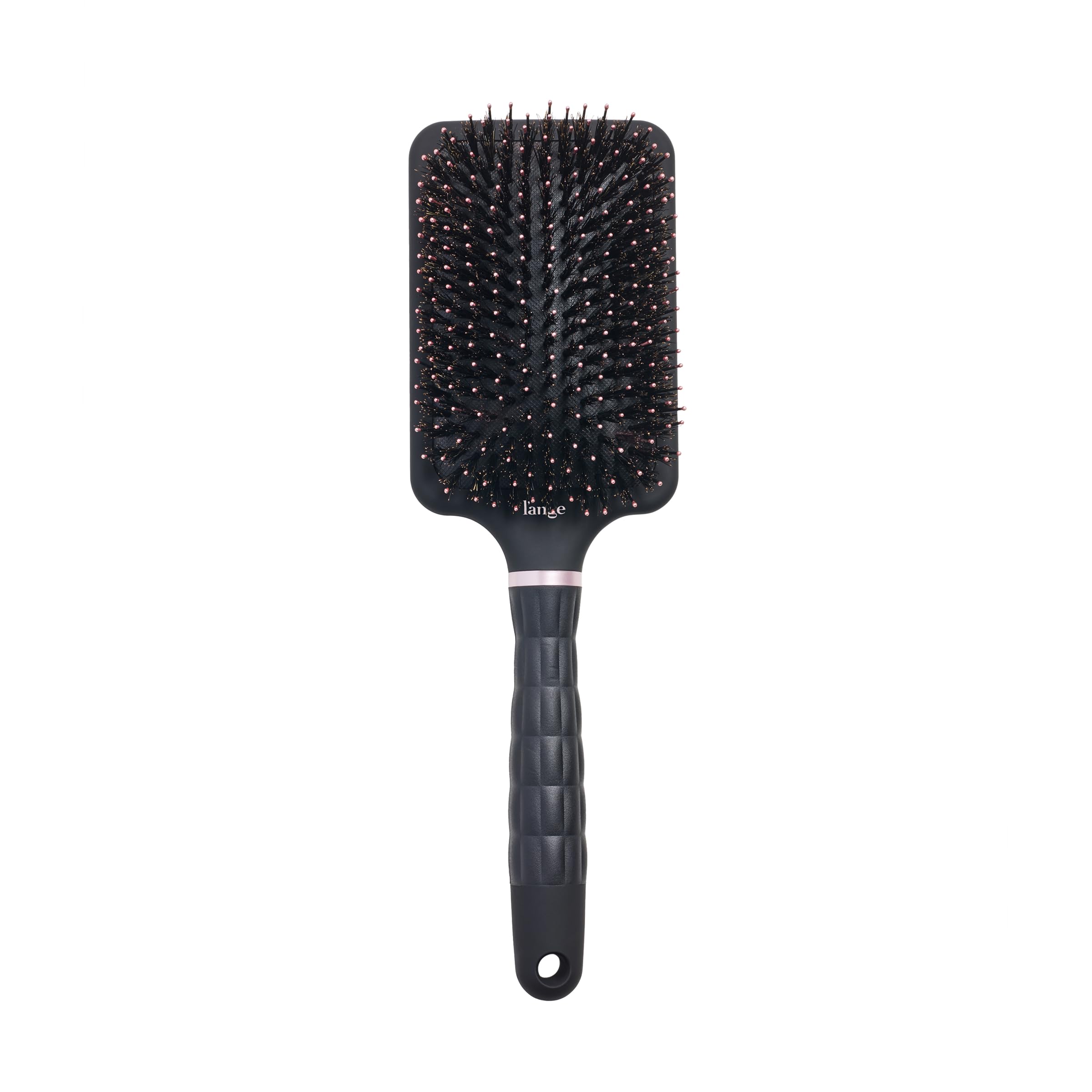 L'ANGE HAIR brosse démêlante convient à toutes les longueurs avec base confortable.