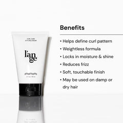 L'ANGE Hair, emballage bouteille, soin sans sulfates pour boucles plus saines.