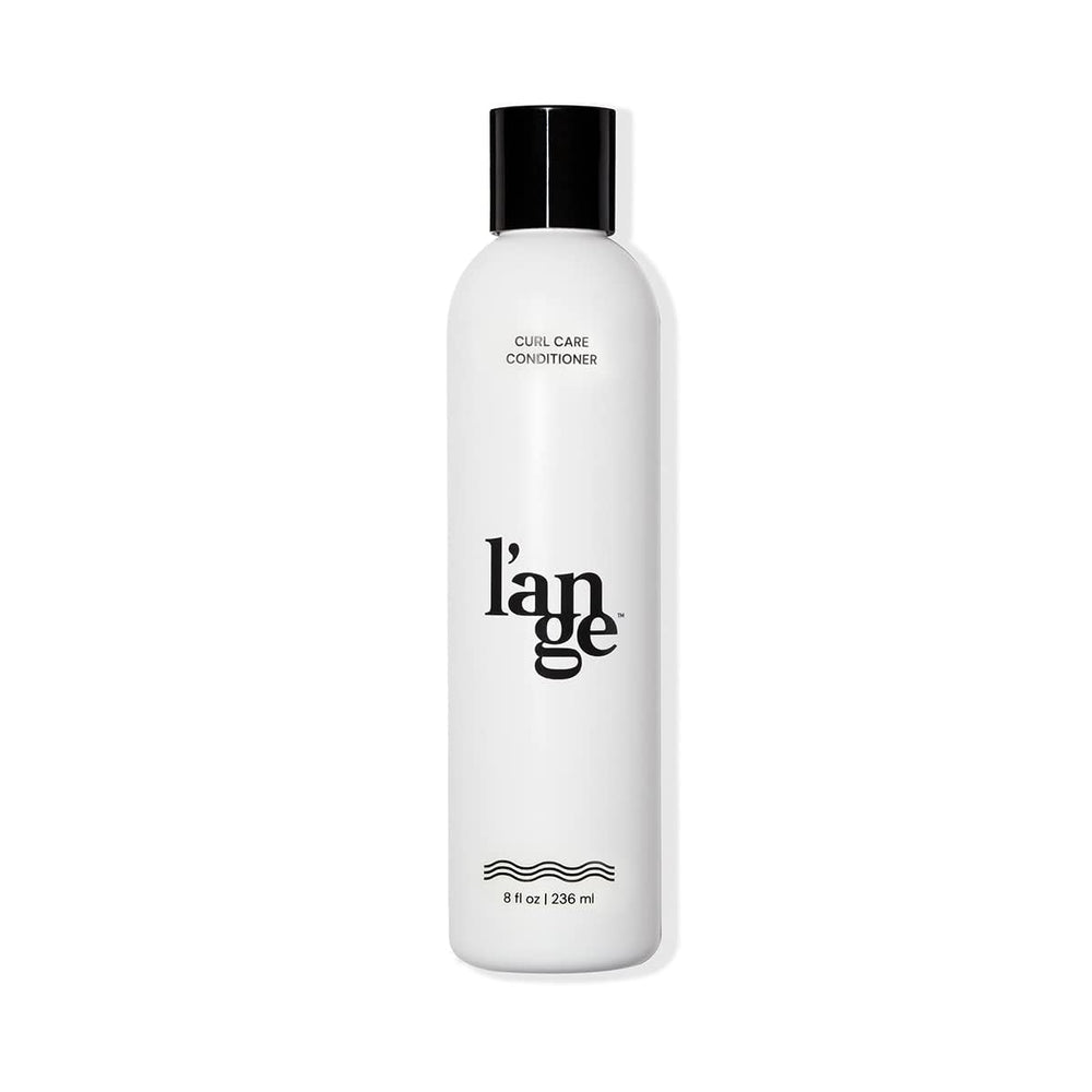 L'ANGE HAIR Curl Care Conditioner bottle pouring for detangled curls.