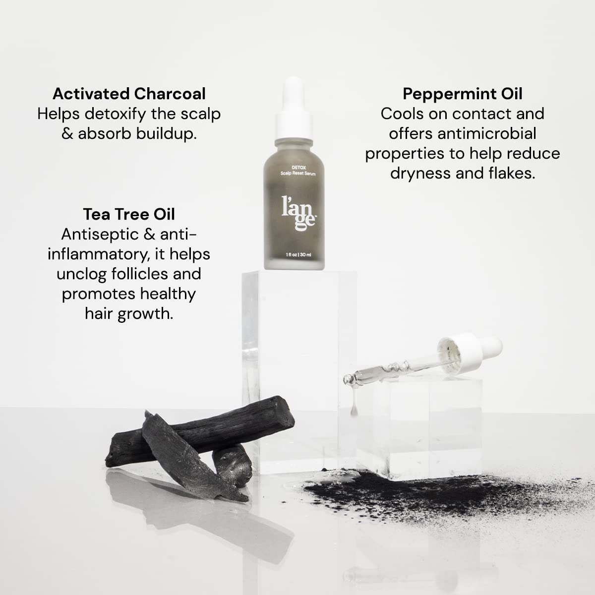 L'ANGE HAIR Détox Cuir Chevelu Sérum, applicateur inclus, apaise les irritations et nettoie sans lourdeur.