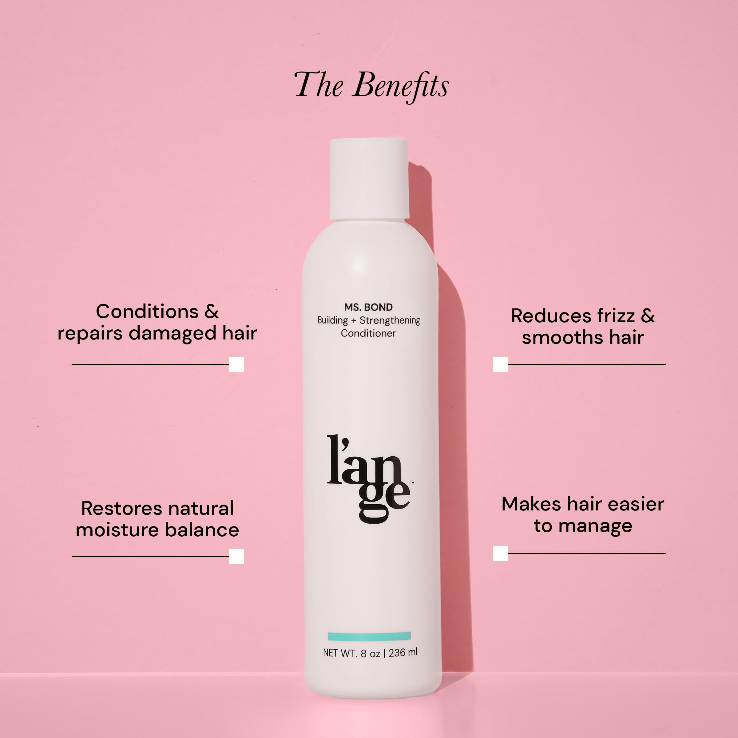 Cheveux démêlés : démêlage facilité grâce à la texture soyeuse et hydratante.