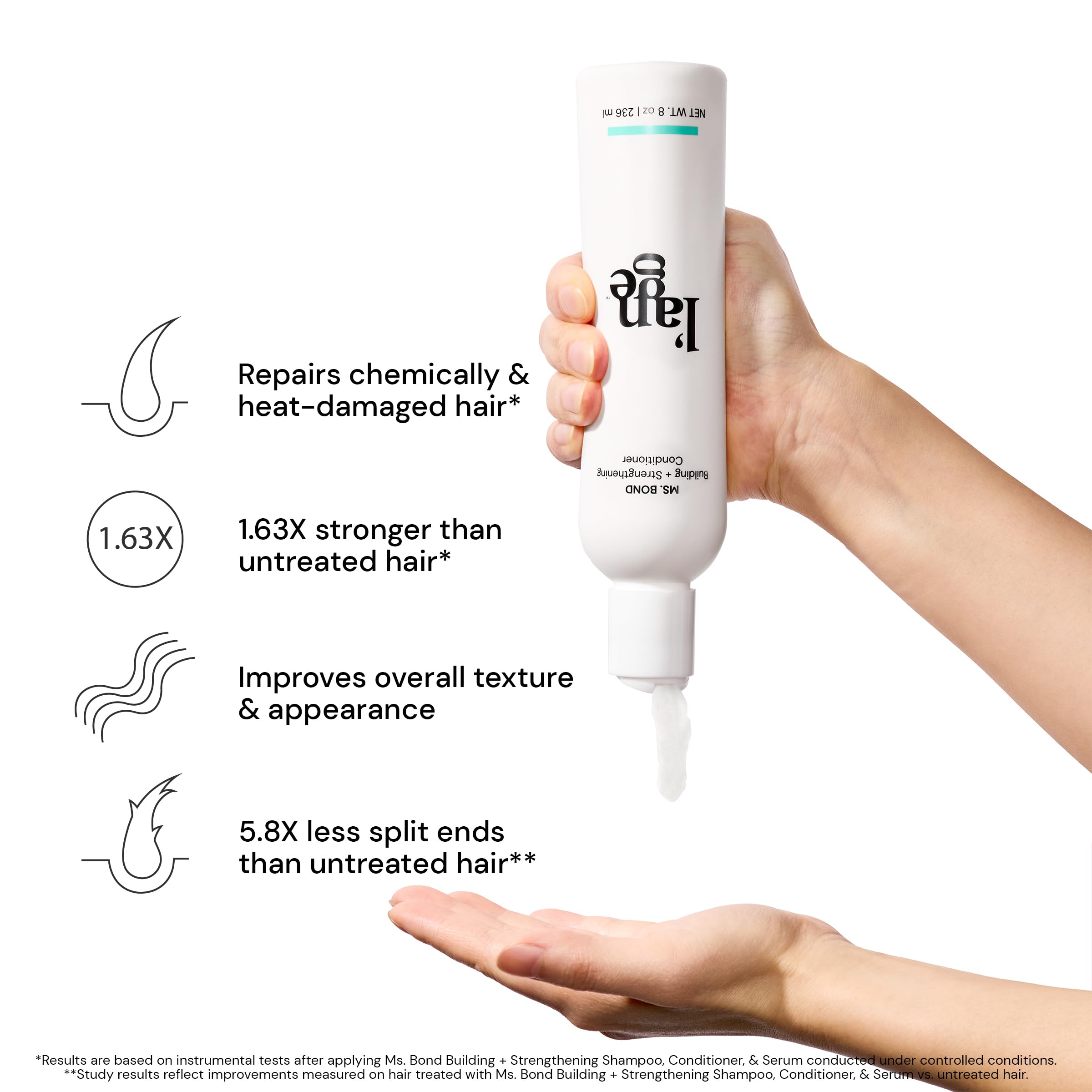 MsBond masque-renforçant : soin nourrissant prêt à revitaliser les longueurs.