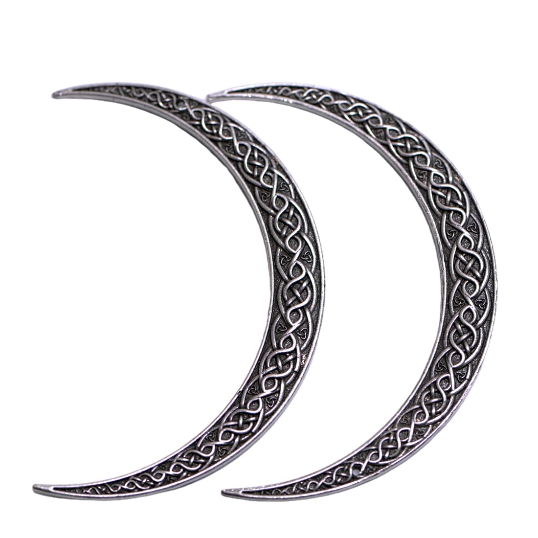 LANGHONG épingle-cheveux lune croissant Viking pour coiffure relevée élégante