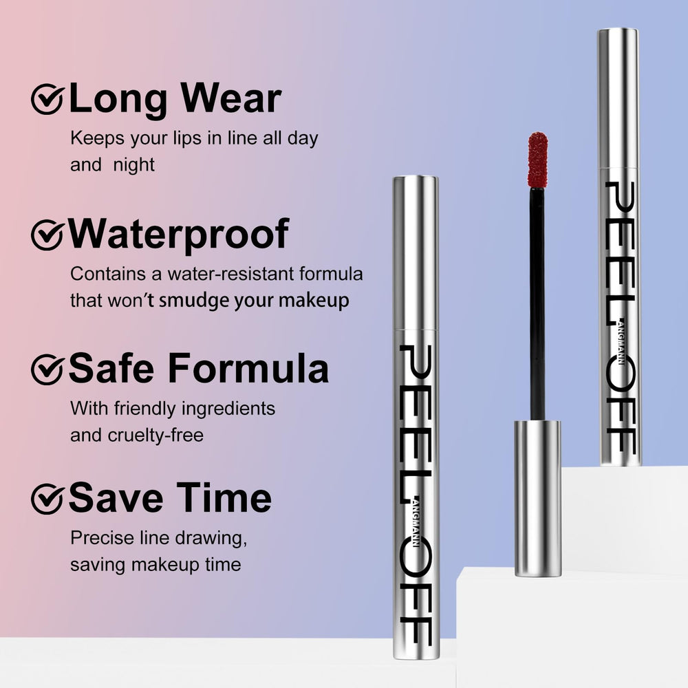 LANGMANNI crayon contour des lèvres – chocolat, résistant à l'eau et transfert limité.