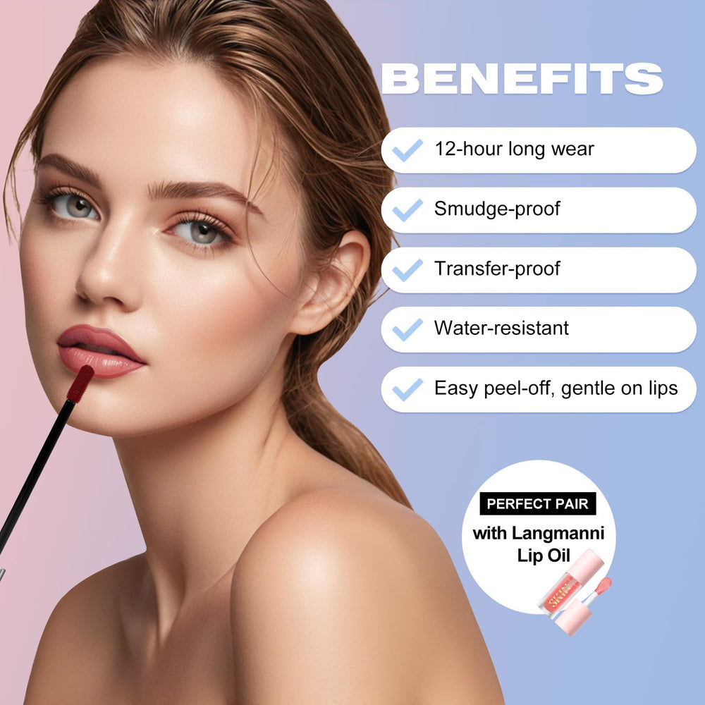 LANGMANNI crayon contour des lèvres – chocolat, parfait pour looks audacieux et gourmands.