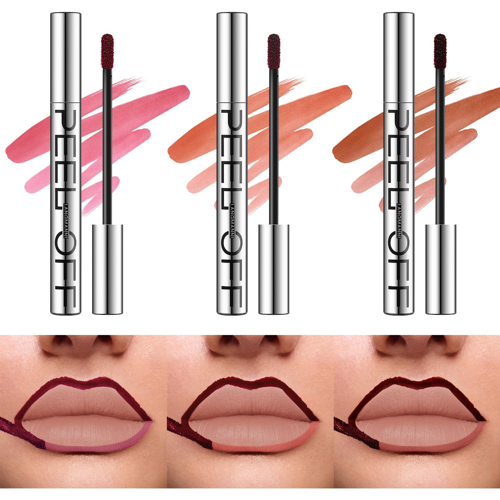 LANGMANNI crayon contour des lèvres – rose pâle, tenue longue durée sans bavure.