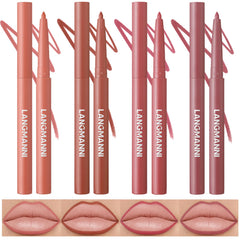 Langmanni ensemble contours levres matte 12 couleurs pour apparence précise et durable.