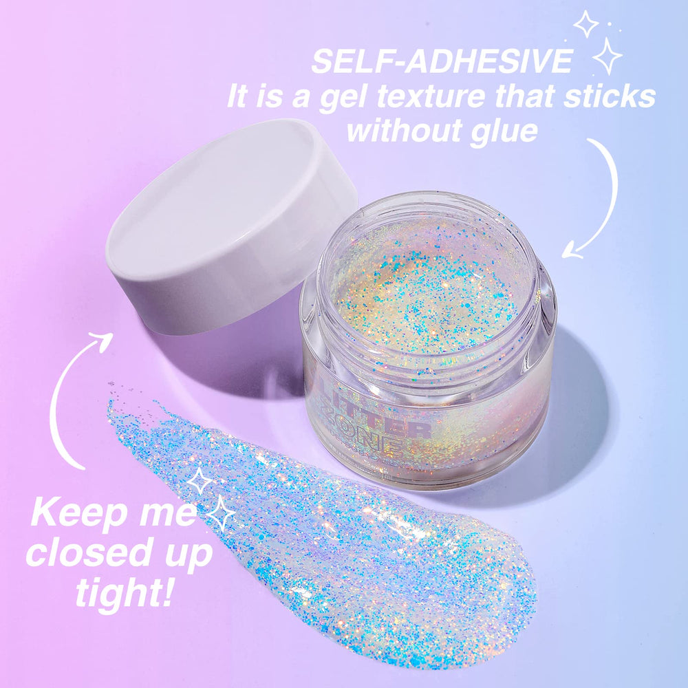 Langmanni Gel couleur Océan Doré sur visage, éclat subtil.