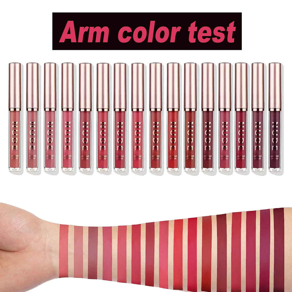 Langmanni rouges nude matte pigmentee pour un look naturel durable.