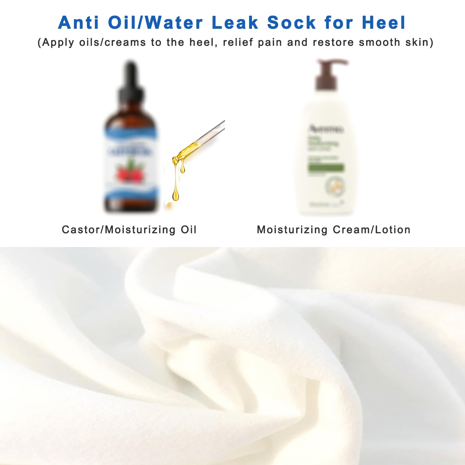 LanJe enveloppement huile de ricin pour absorption ciblée au talon.