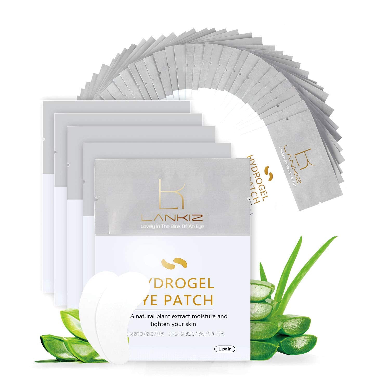 LANKIZ patchs sous-œil, tampons naturels, emballés individuellement.