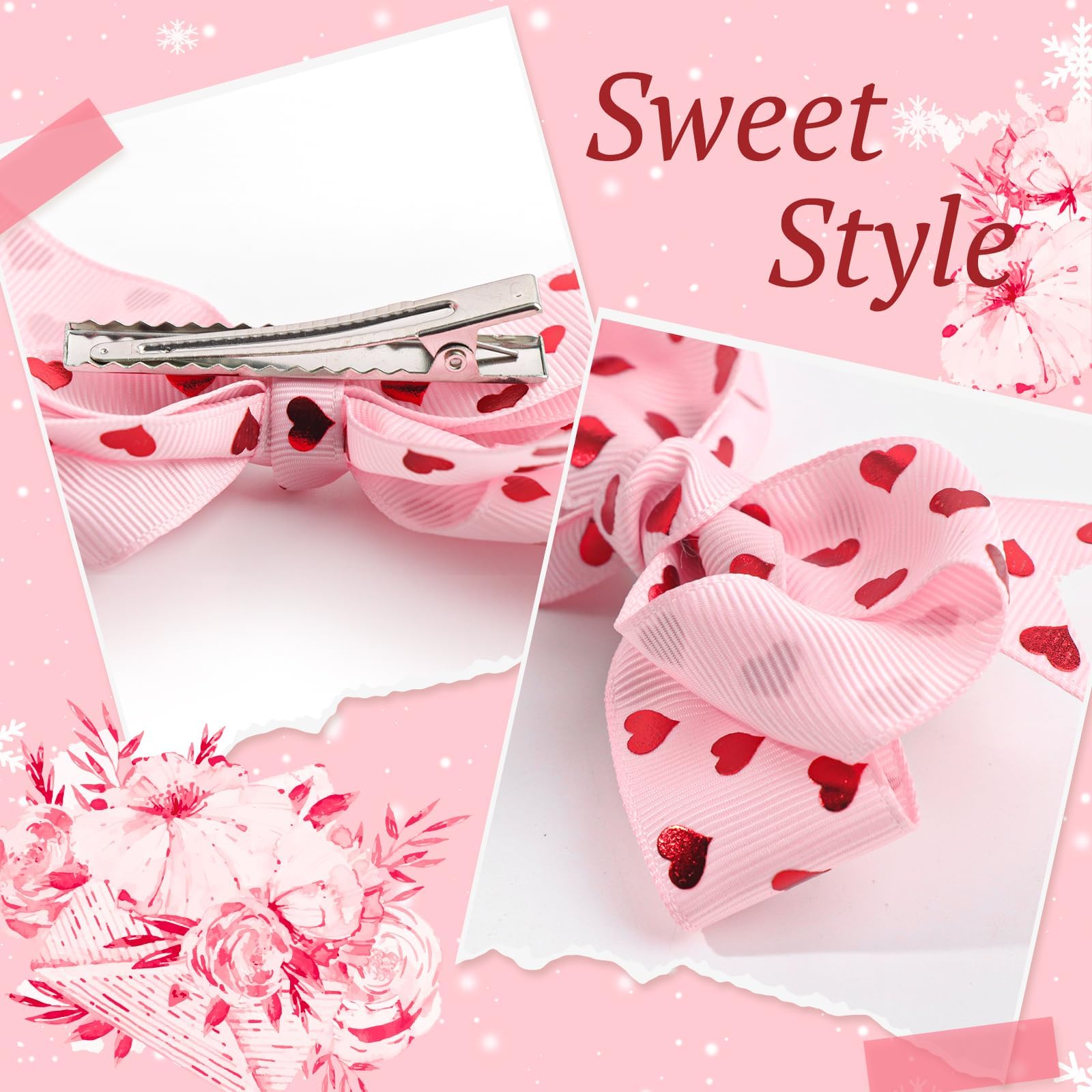 Lanmerry barrettes cœur rose petit enfant.