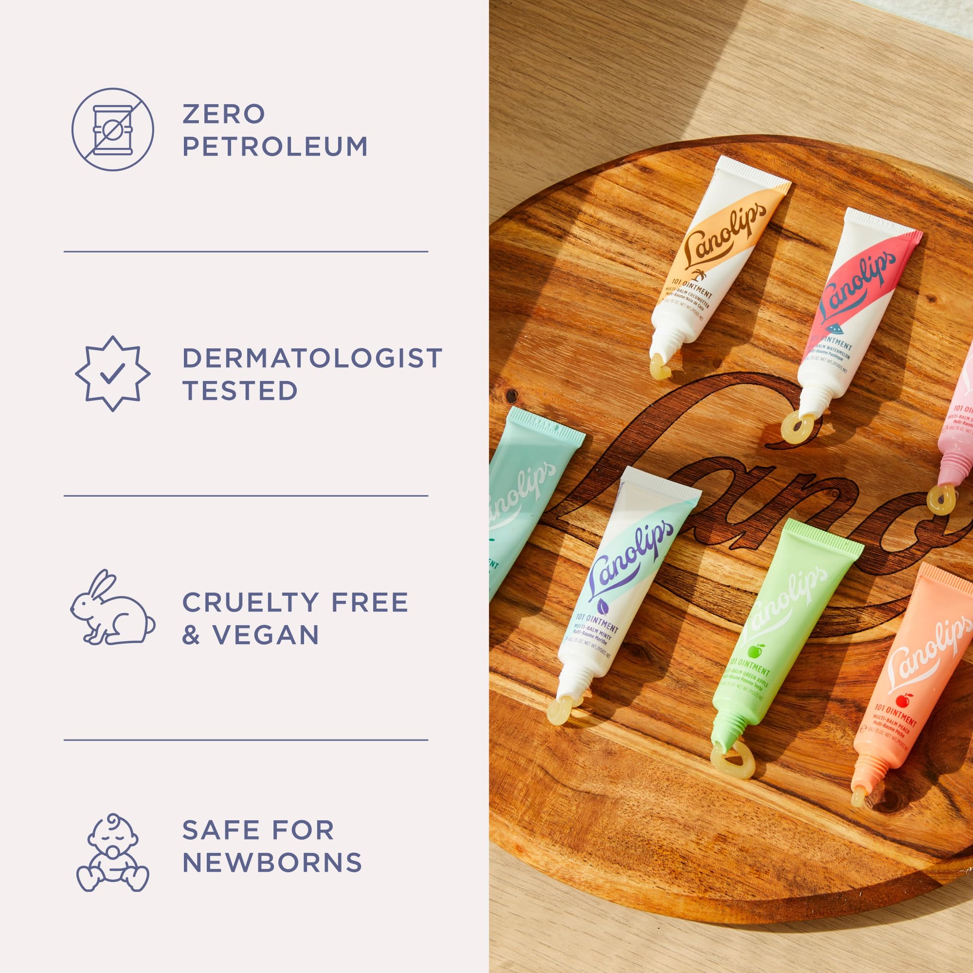 Lanolips 101 usages multiples lèvres cuticules et zones sèches