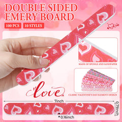 Lanties ensemble 100 limes a ongles cœur – cadeau pratique et partage.