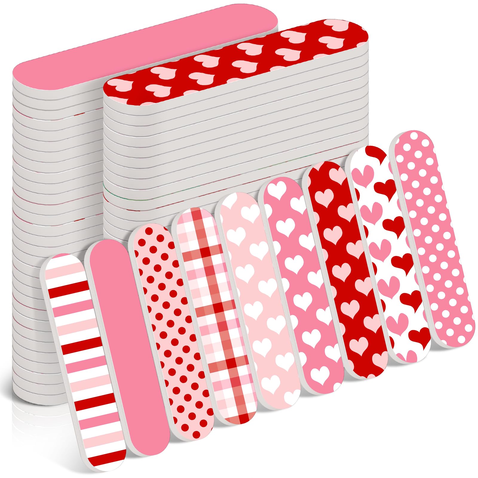 Lanties limes à ongles rose-ensemble, pratiques pour retouches rapides à domicile.