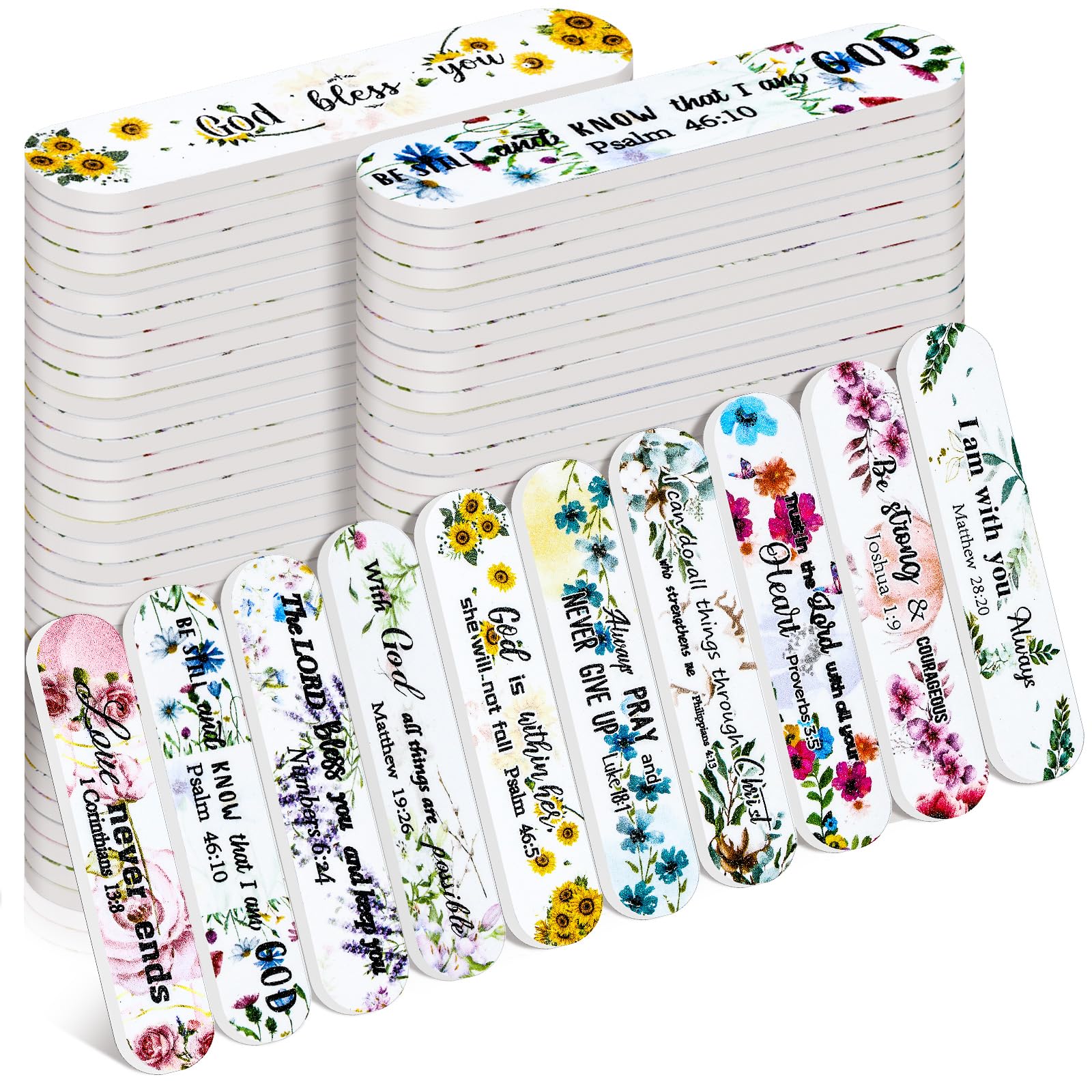 Lanties lot de 50 limes à ongles chretiennes pour occasions religieuses utiles.
