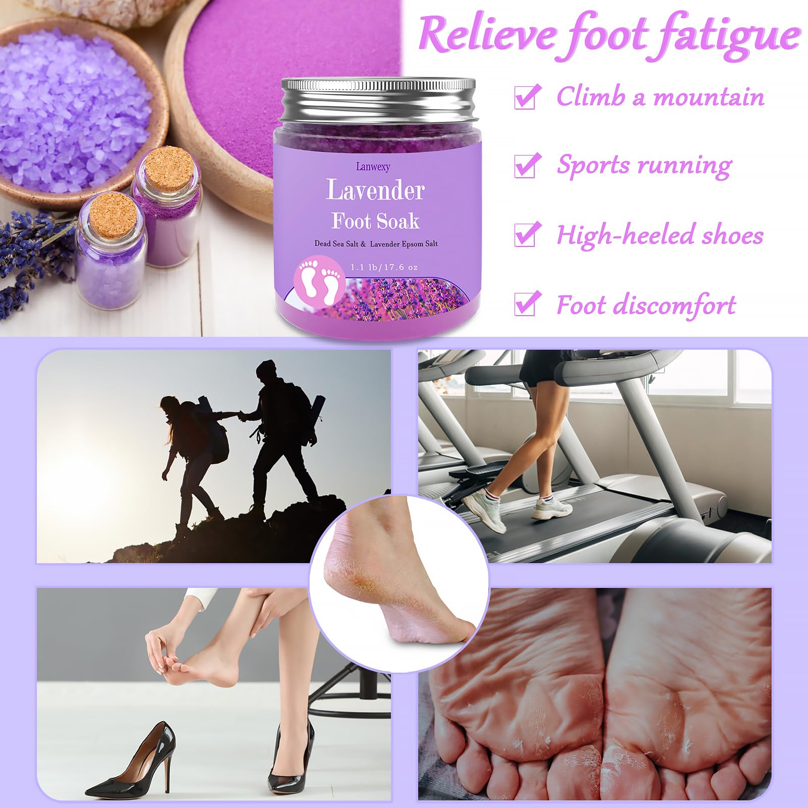 Lanwexy-absence-de-residu-bain-pieds: dissolution rapide sans traces.