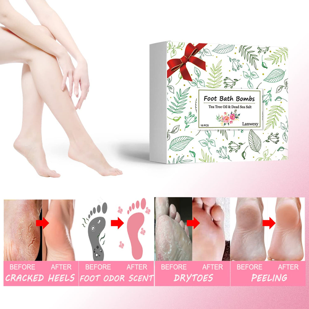 Lanwexy Bombes Bain-Pieds Bulles Colorees pour une expérience spa à domicile.