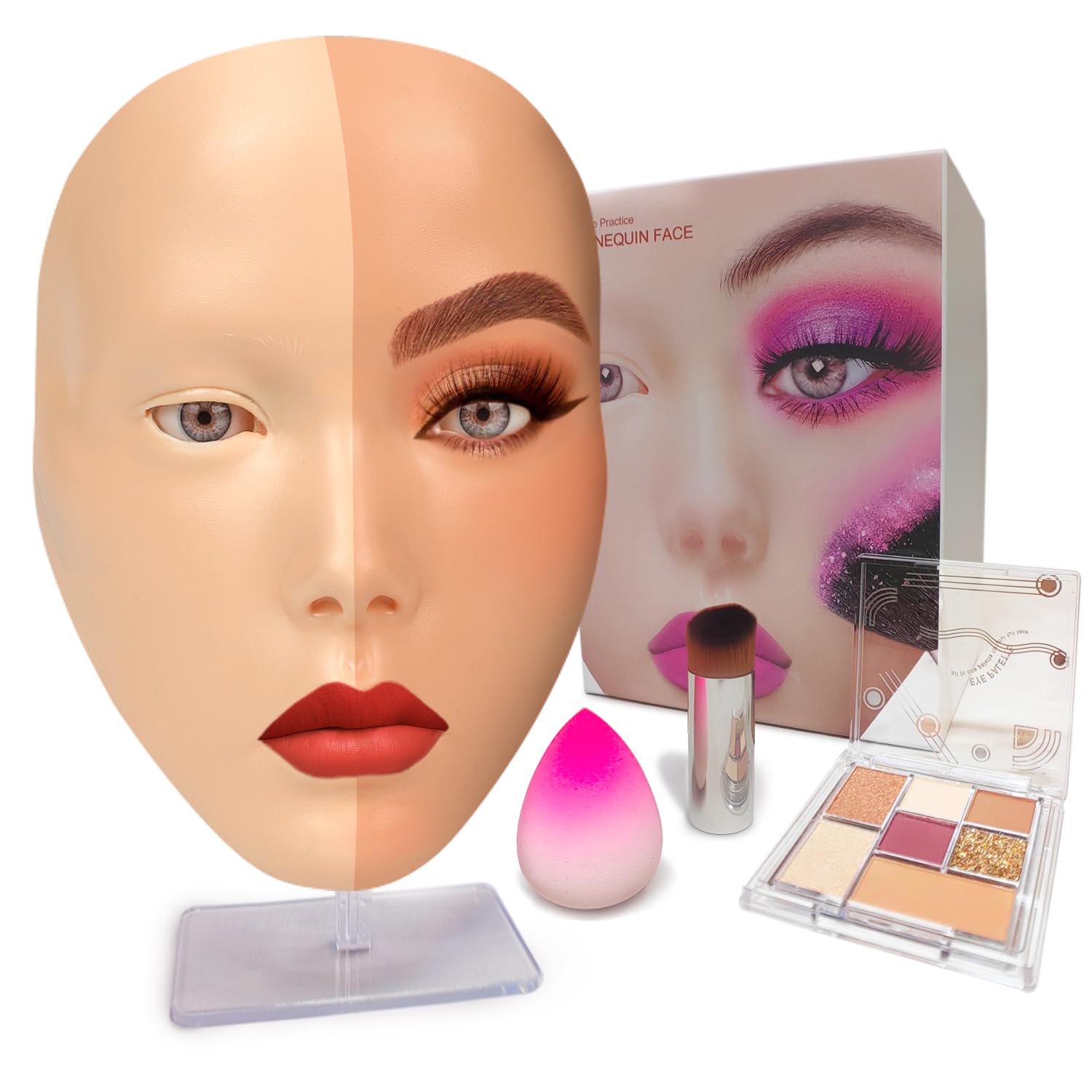Laokiiy visage pratique en silicone 5D pour un entraînement réaliste.