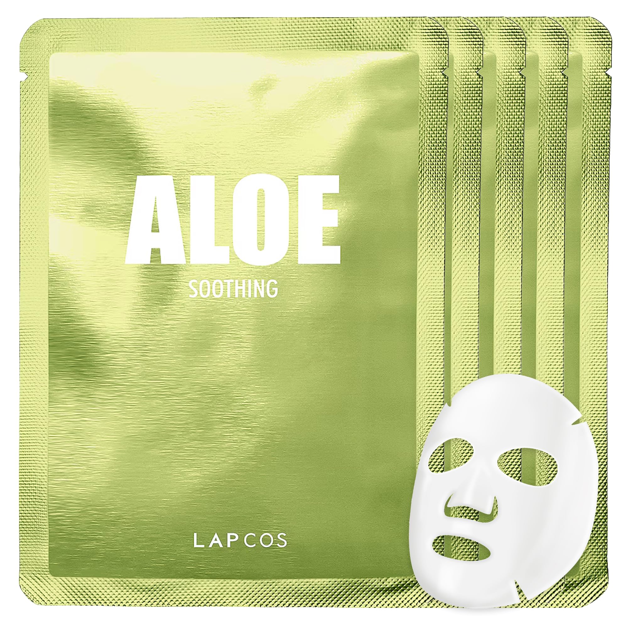 Masque LAPCOS Aloe Concombre, vue produit pour hydratation et apaisement.