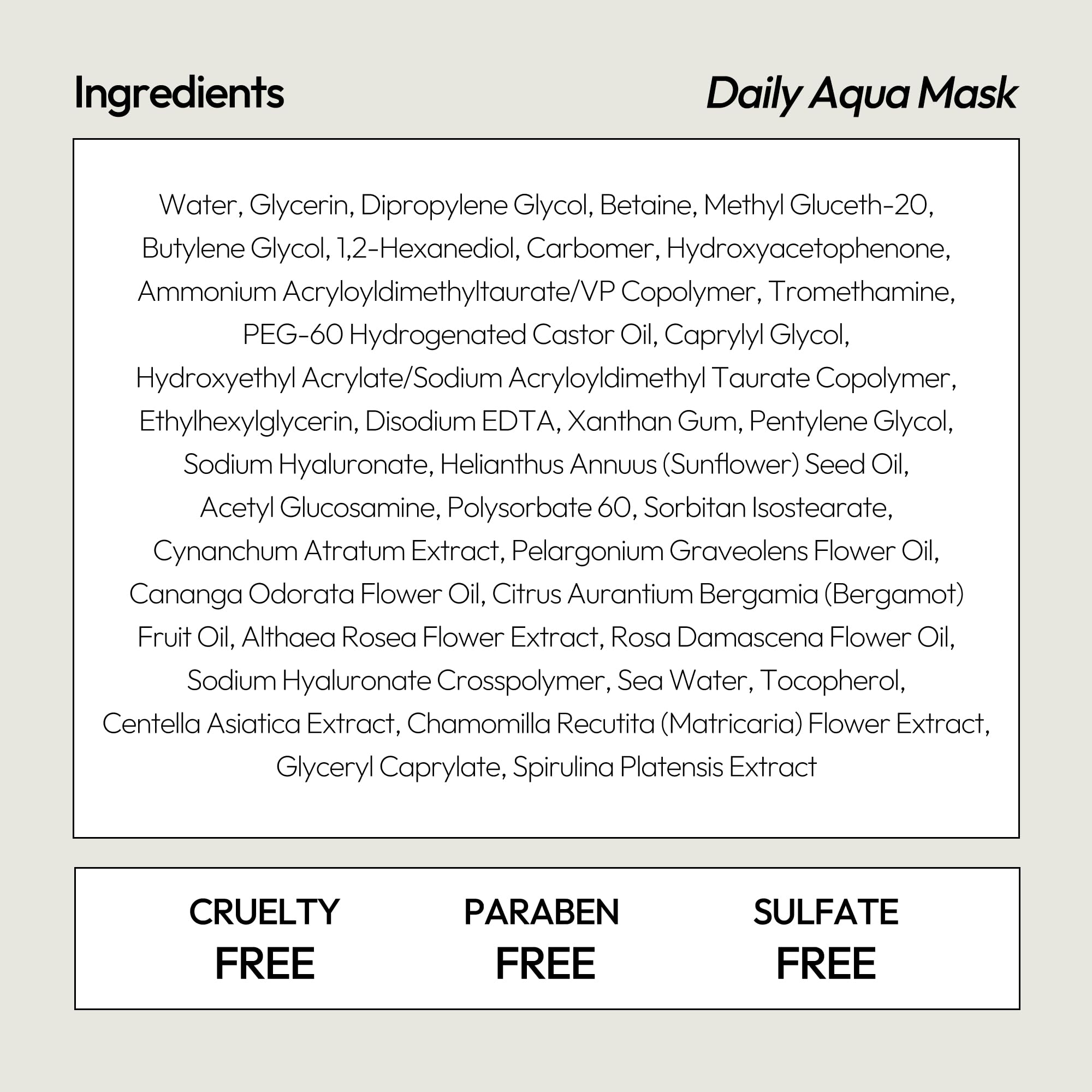 LAPCOS Masque Aqua lot de 5 sachets pour routine pratique