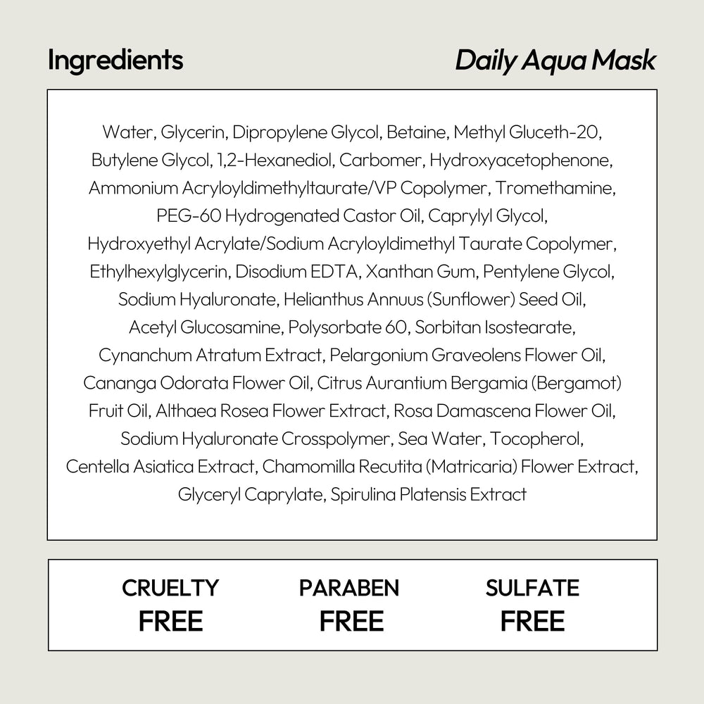 LAPCOS Masque Aqua lot de 5 sachets pour routine pratique
