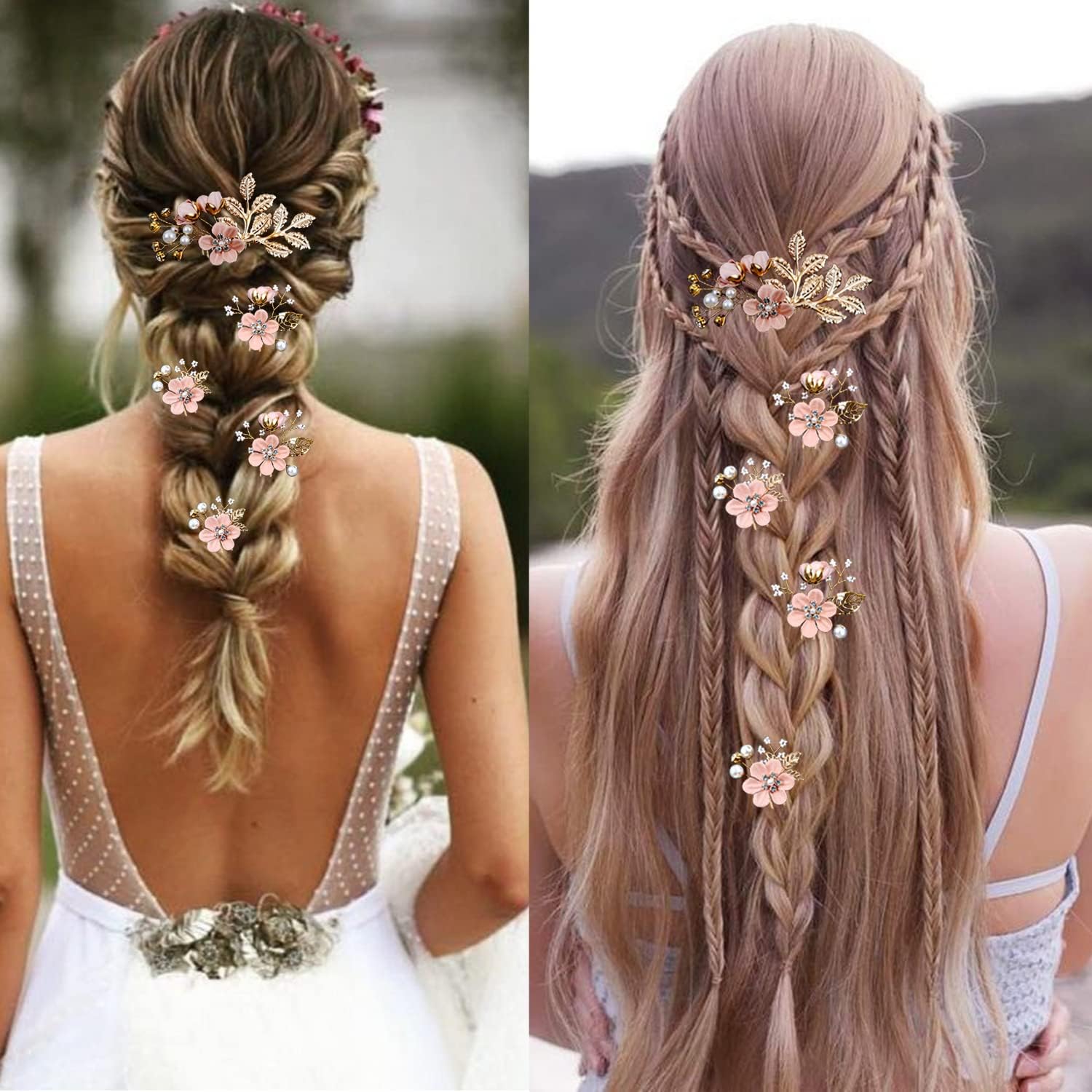 lapohi accessoires cheveux mariage rose élégants et raffinés