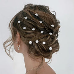 LAPOHI bijou cheveux fleurs cristal, style romantique pour soirées ou mariages.